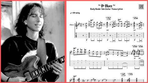 Emily Remler Bb Blues Solo Guitar Transcription Youtube