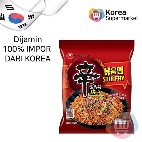 Nongshim Shin Ramyun Stir Fry Gourmet Spicy Noodle 131gr Shopee Singapore