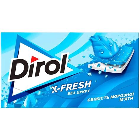 Жувальна гумка Dirol Х-Fresh Морозна м'ята, 13,5 г (907931) купити у ...