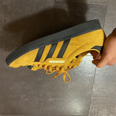 Yellow And Black Adidas Gazelles Hardly Worn Just Depop