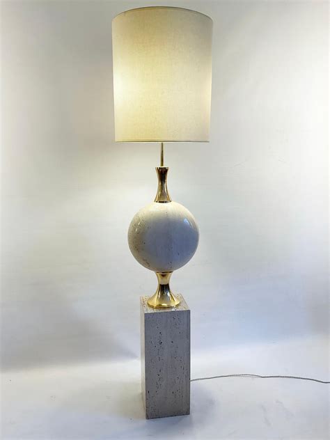 S Travertine Floor Lamp By Philippe Barbier For Maison Barbier