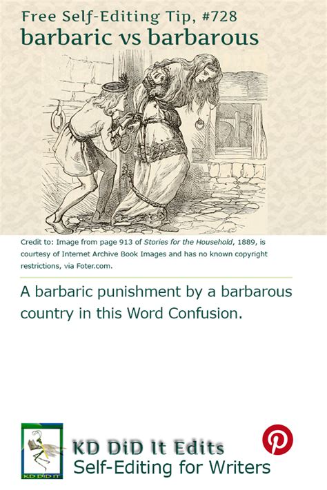 Word Confusion Barbaric Versus Barbarous • Kd Did It