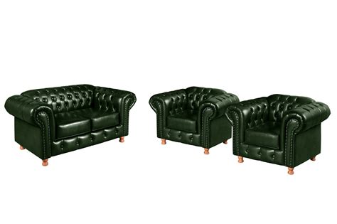 Conjunto De Sof Lu S Xv Lugares Poltronas Chesterfield Capiton