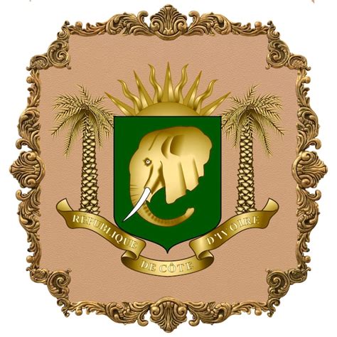 Emblema nacional de costa de marfil día de la independencia nacional