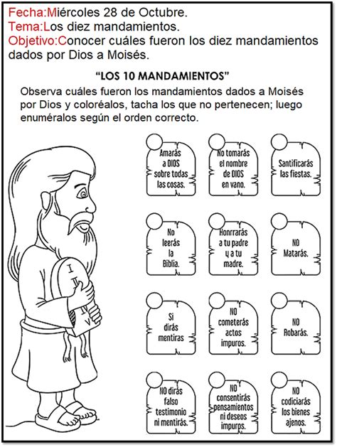 Imagenes De Moises Y Los 10 Mandamientos Para Ninos Actividad Del Nino Babalan Wedung