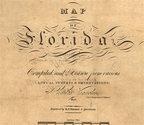 1823 Map Of Florida Etsy