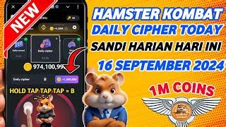 Sandi Harian Hamster Kombat Hari Ini 15 16 September 2024 Hamster