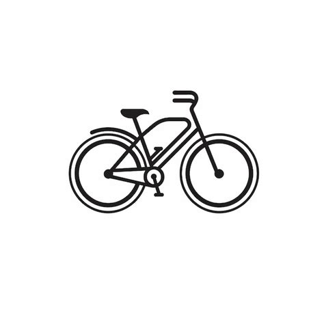 A black and white drawing of a bicycle with a white background | Premium AI-generated image