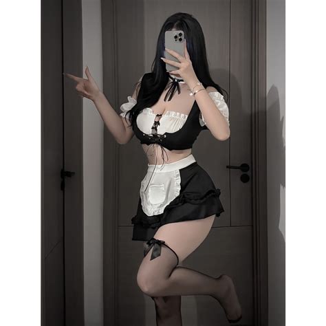 Lingerie Sexy Bonito Cosplay Uniforme Sexy Empregada Traje Traje Traje Apaixonado Terno Quente