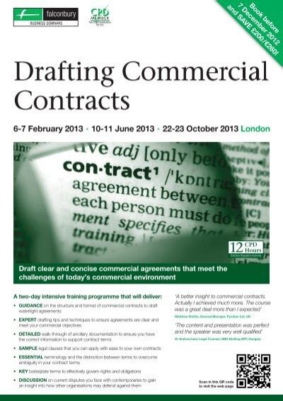 Drafting Commercial Contracts 6xA4 Falconbury