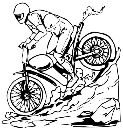 Coloriage Motocross Yamaha dessin gratuit à imprimer