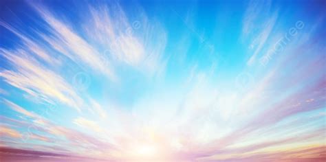 Sunrise Summer Sky Panorama Art Air Clouds Background Sunrise Summer