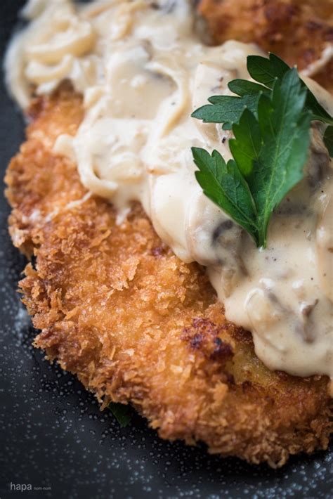 Pork Schnitzel With Mushroom Gravy