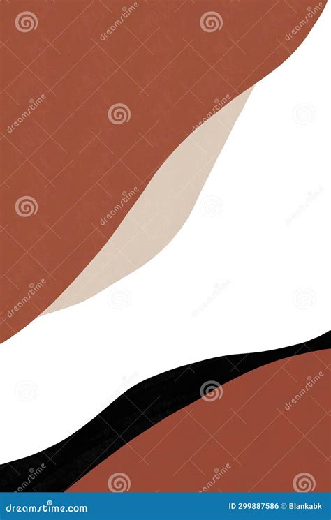 Abstract Wavy Lines Wall Poster Wall Decor Stock Illustration