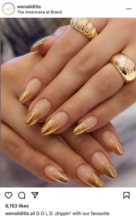 Fabulous Nude Ombre Nail Ideas To Glam Up Your Outfits In Ombre Nails Gold