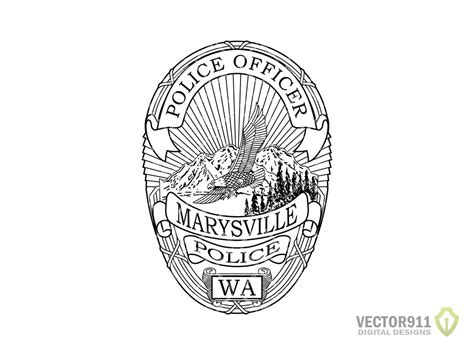 Marysville WA Police Department Badge, Washington PD Badge Emblem ...