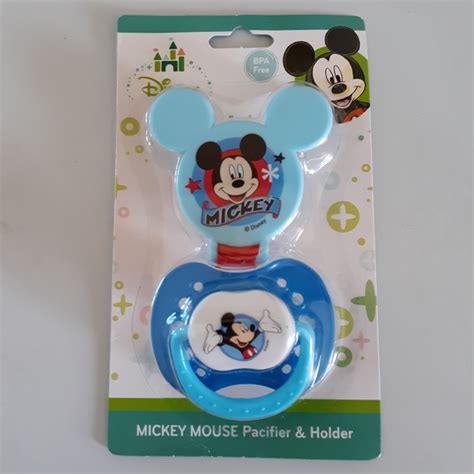 Other Disney Mickey Mouse Pacifier And Holder Poshmark