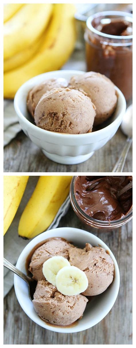 2 Ingredient Banana Nutella Ice Cream Banana Recipes Ice Cream Recipes Breakfast Dessert