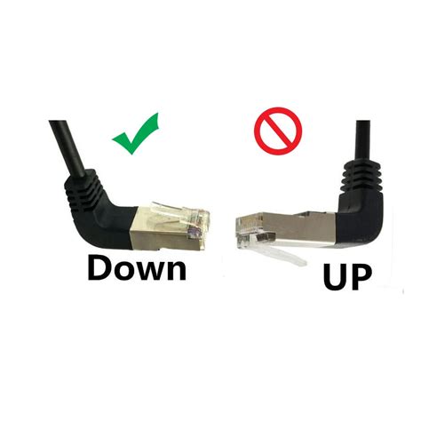 Удължителен кабел RJ 45 90 градуса надолу към RJ45, Винтова система за ...