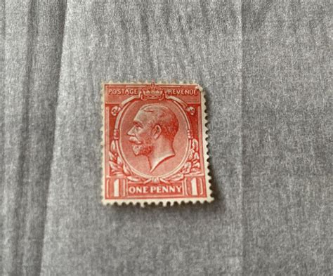 Gb Kgv King George V One Penny Stamp Red Ebay