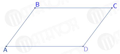 Sides of a parallelogram. Property | MATHVOX