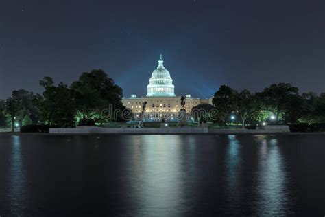 US Capitol Building at Night Stock Photo - Image of american, memorial ...