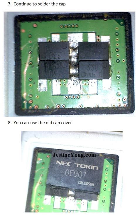 How To Replace Nec Tokin High Speed Decoupling Capacitor In Toshiba