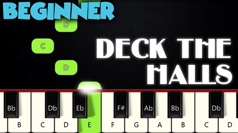 Deck The Halls Beginner Piano Tutorial Sheet Music By Betacustic