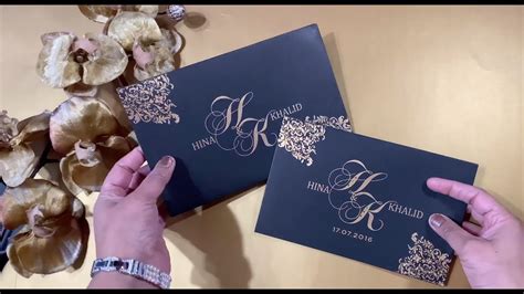 Black And Gold Walima Custom Invitation Card AM 300 YouTube