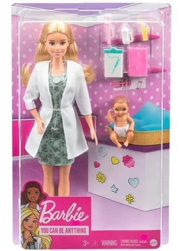 Boneca Barbie Profiss Es Quero Ser Pediatra Gyj Mattel Frete Gr Tis