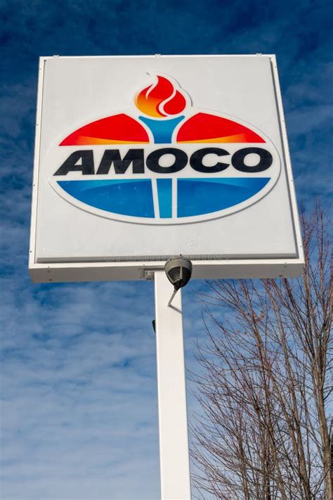 Amoco Gas And Fuel Station Amoco Is A Division Of Bp Editorial Stock