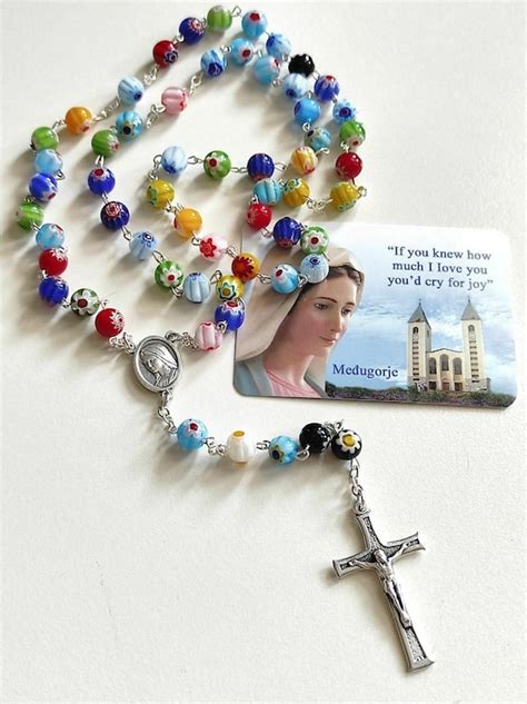 Murano Catholic Rosary Murano Crystal Glass Rosaries Etsy