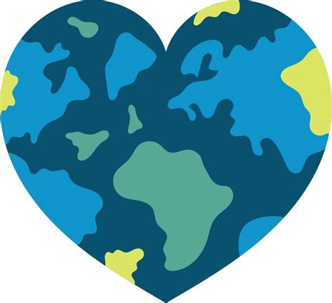 Heart Shaped Earth Illustration Vector Art At Vecteezy