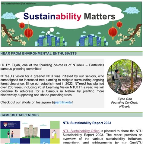 Sustainability News Ntu Singapore