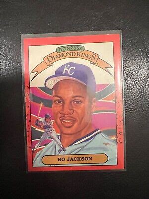 Leaf Bo Jackson Donruss Diamond Kings Error Card Ebay