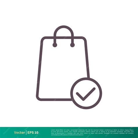 Premium Vector Paper Bag Shop Icon Vector Logo Template Illustration