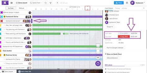 Can I Change The Start Due Date On My Card In Gantt Chart Kanbanchi