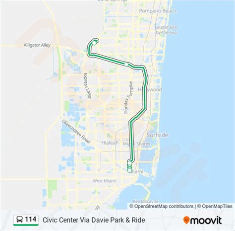 114 Route Schedules Stops And Maps Civic Center Via Davie Park And Ride