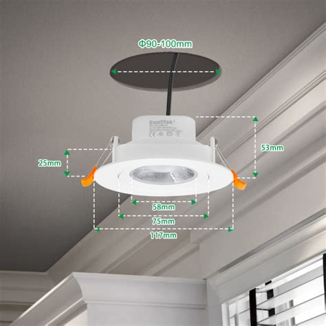 Directional 9w Led Recessed Spot Downlights Vaulted Ceiling Led Spot Lamps Cool White Lighting