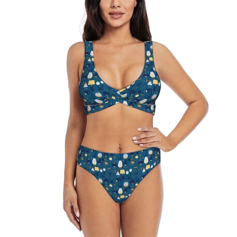Rocae Various Lights For Bikini Set For Women Two Piece Sexy High