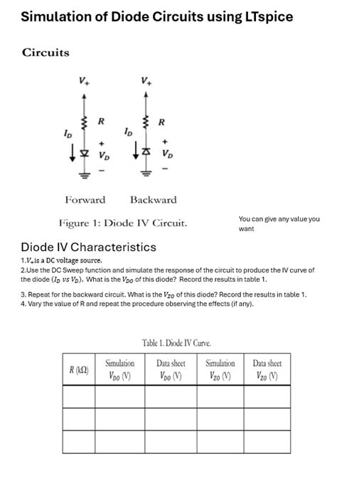 Solved Simulation of Diode Circuits using | Chegg.com