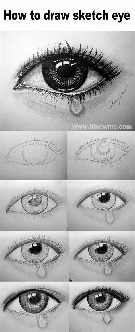 drawing   eye crying step  step