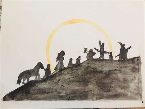 Lord Of The Rings Fellowship Of The Rings Watercolor Middle Earth