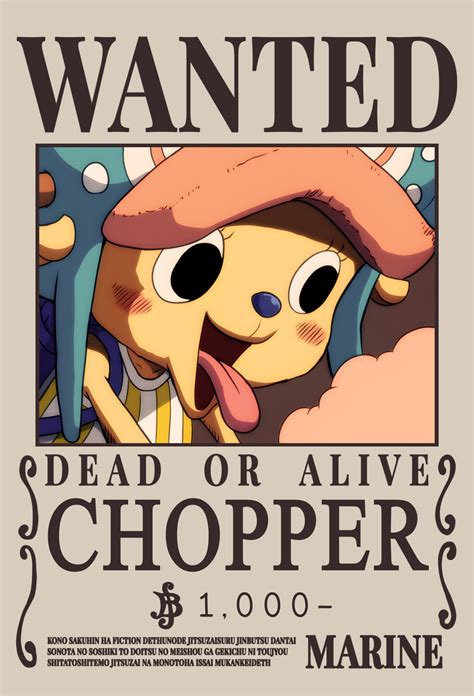 Chopper Wanted Poster by MrMorris12 on DeviantArt