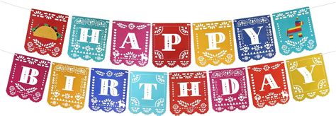 Dohia Fiesta Happy Birthday Banner Mexican Theme Party