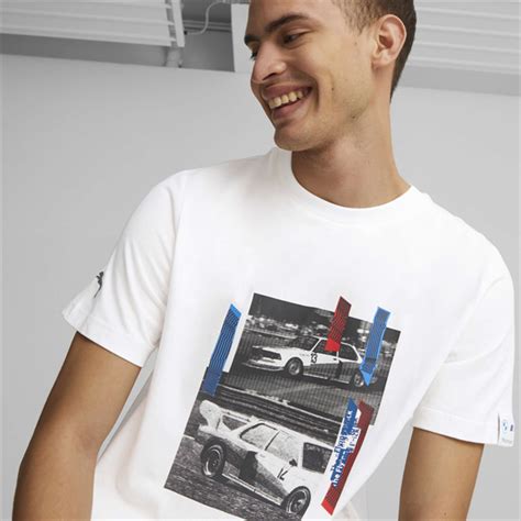 Puma Bmw Mms Car Graphic Tee Beyaz Erkek T Shirt