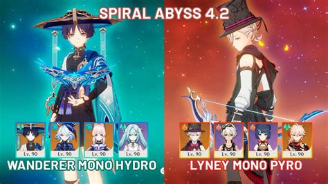 C Wanderer Furina Mono Hydro C Lyney Mono Pyro Spiral Abyss