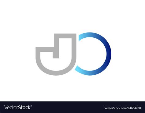 Blue Grey Alphabet Letter Logo Combination Design Vector Image