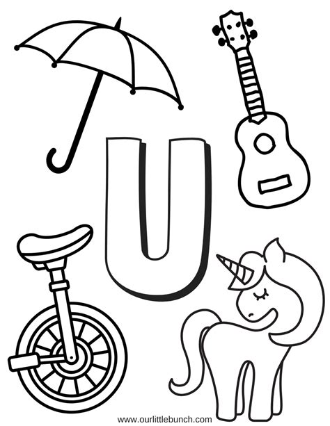 Letter U Letter Of The Week From Our Little Bunch Preschool Alphabet Book Letter