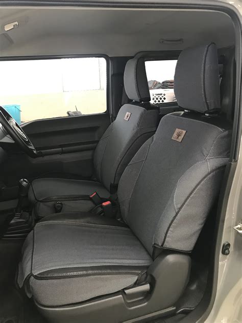 Charcoal Canvas And Black Leather Gen Front Seats Jimnyworx Sa